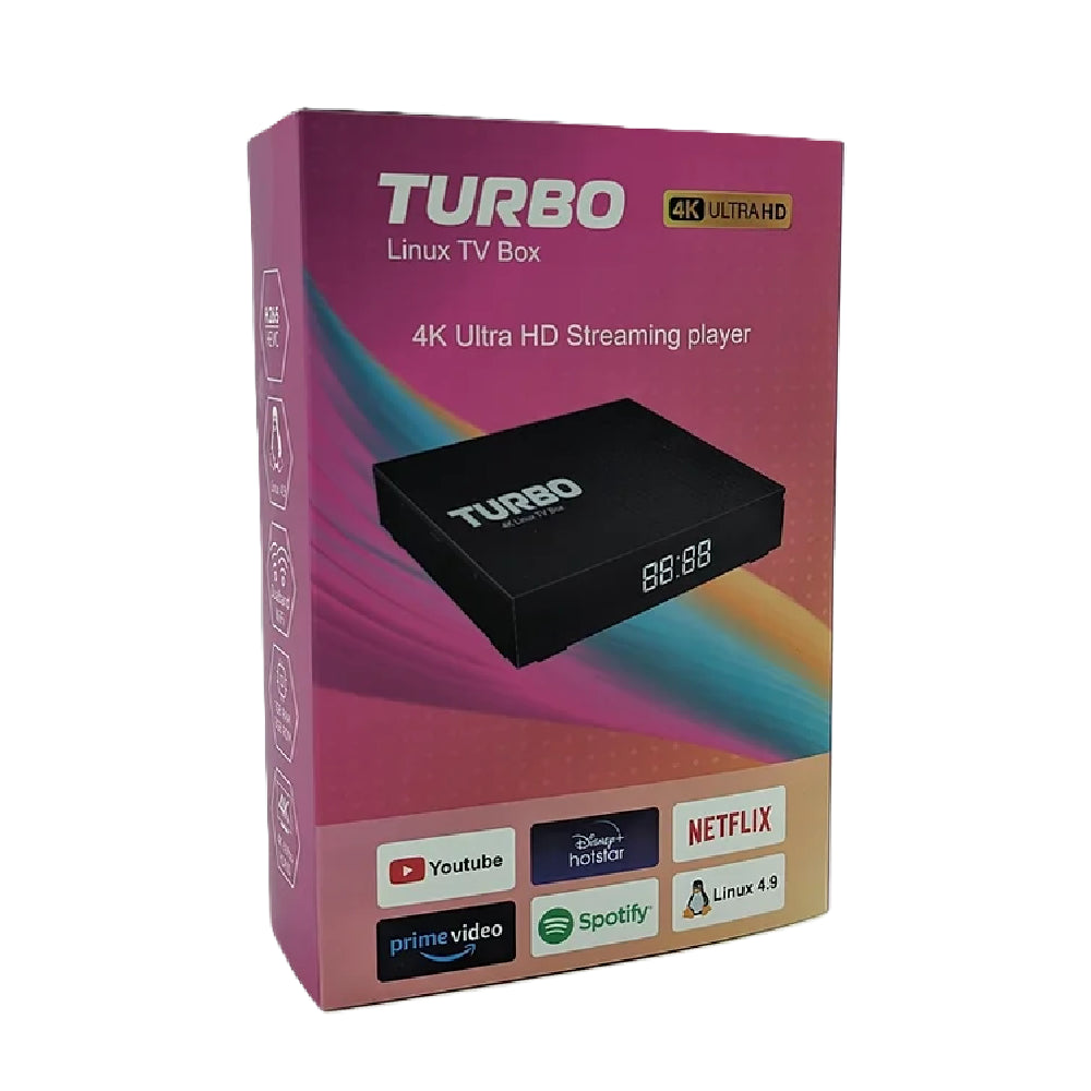 Turbo 4k Ultra HD Streaming Box Linux TV Box Smart Gadgets Outlet